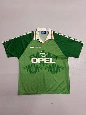 Vintage 1996-98 Republic of Ireland FAI Umbro Home U2 Band Custom Soccer Jersey